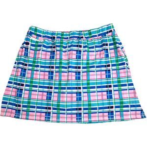 Plaid Pink and Green Skort